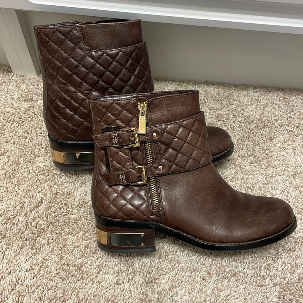 Vince Camuto brown short boots